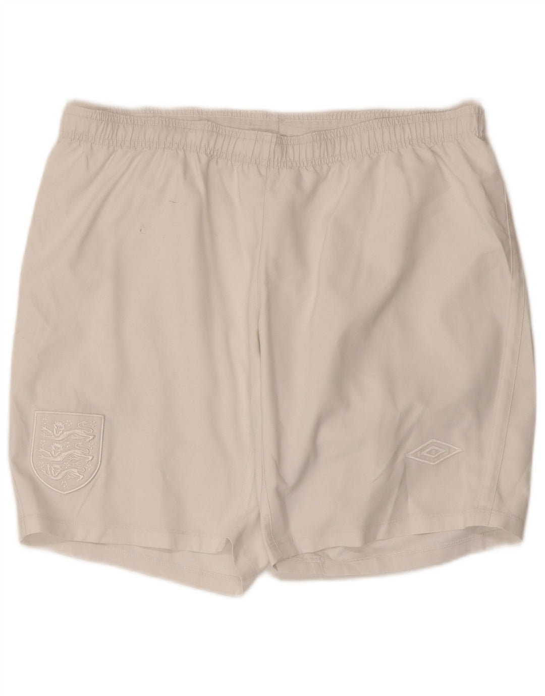 Męskie spodenki sportowe UMBRO England, duże, białe, poliestrowe