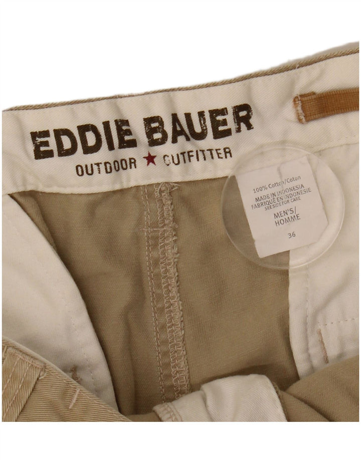 Męskie spodenki chino EDDIE BAUER W36 duże, beżowe, bawełniane