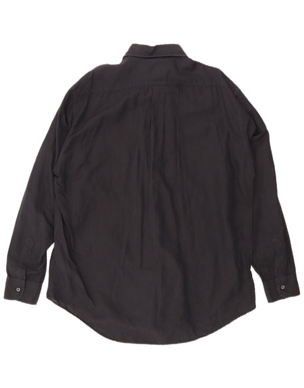 Koszula męska Trussardi 2XL Czarna lniana