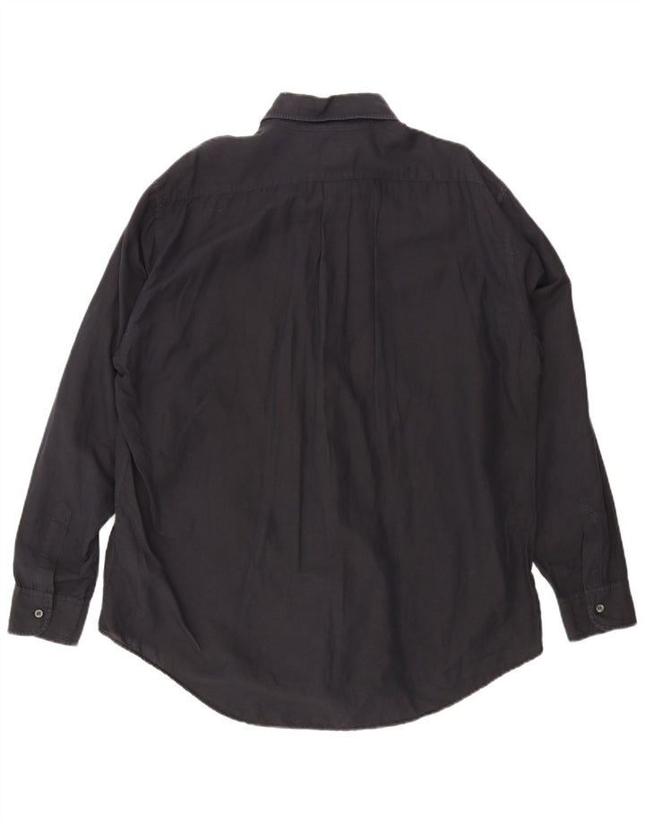 Koszula męska Trussardi 2XL Czarna lniana