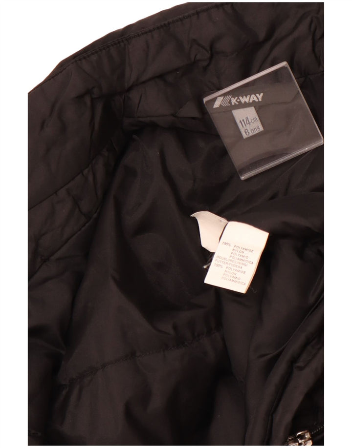 K-WAY Boys Windbreaker Jacket 10-11 Years Black Polyamide