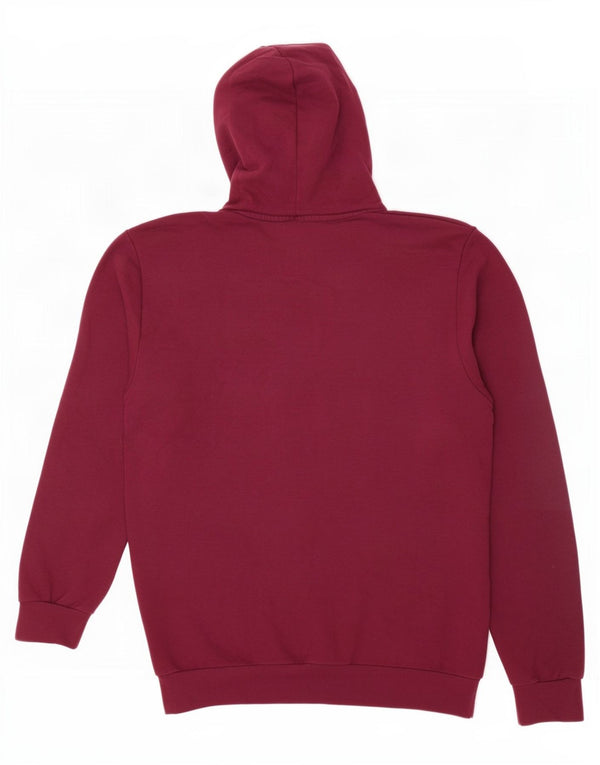 Adidas Męska bluza z kapturem, mała, bordowa, bawełniana