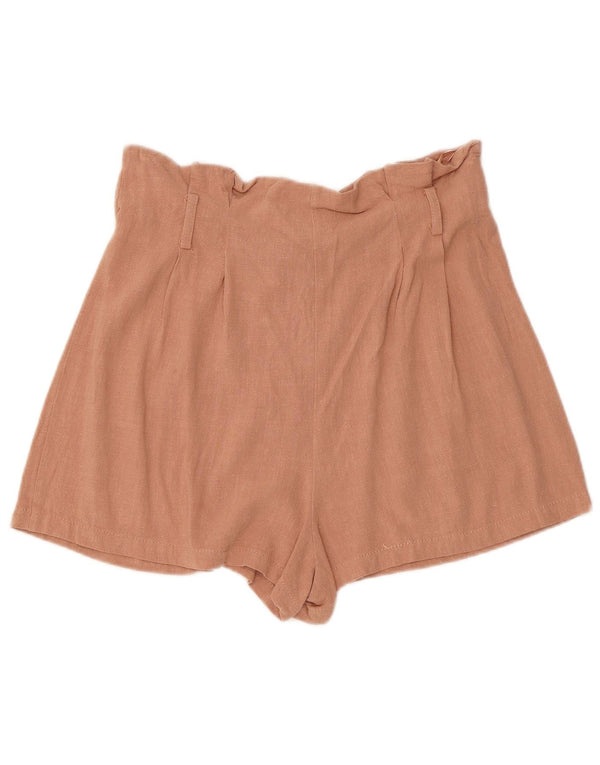 Damskie spodenki z wysokim stanem Topshop UK 12 Medium W32 Różowa wiskoza