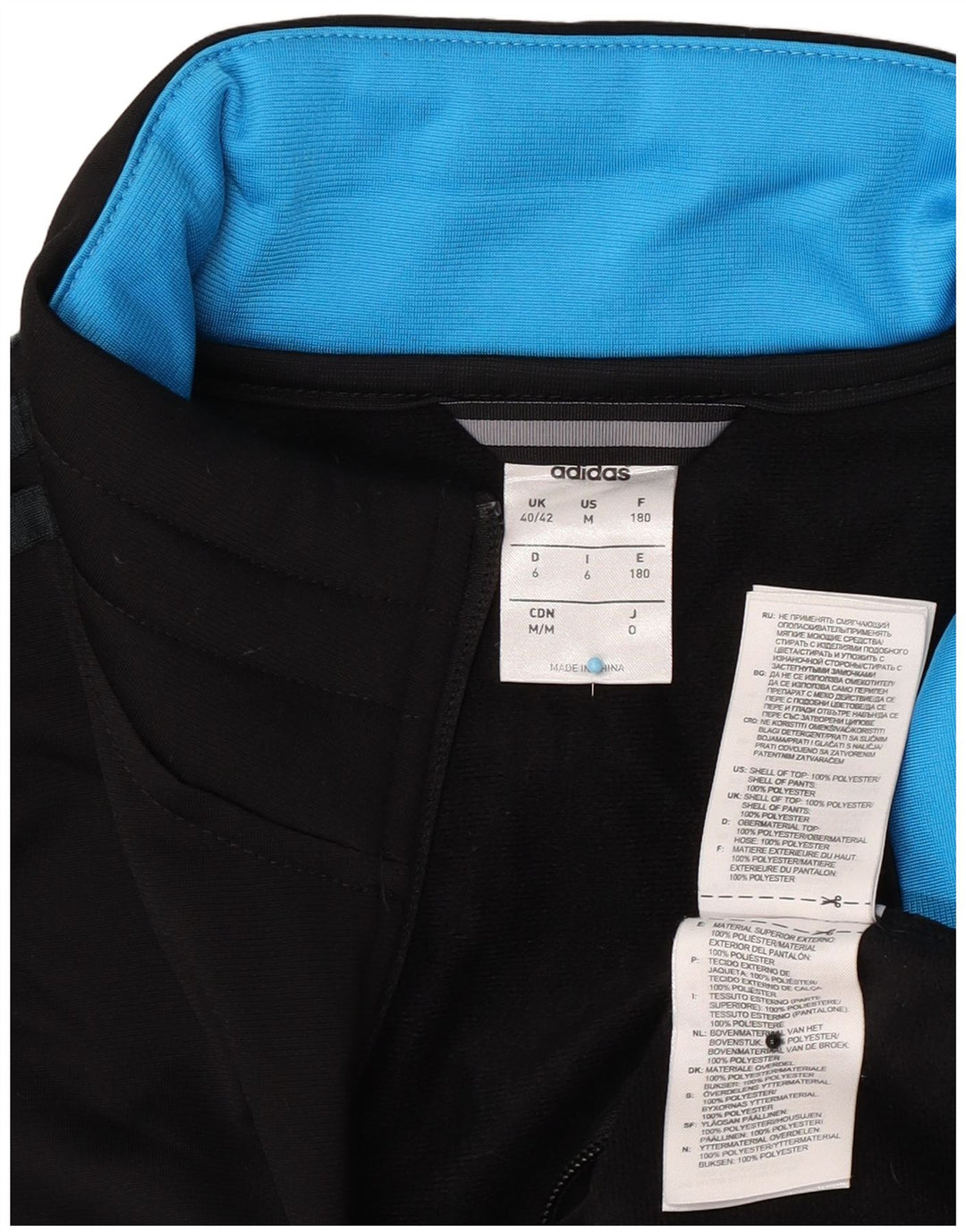 Męska kurtka dresowa Adidas UK 40/42 Średni czarny poliester
