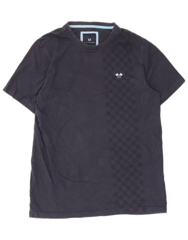 Crew Clothing Męski T-shirt z grafiką Top Średni Granatowy Geometryczny Bawełna