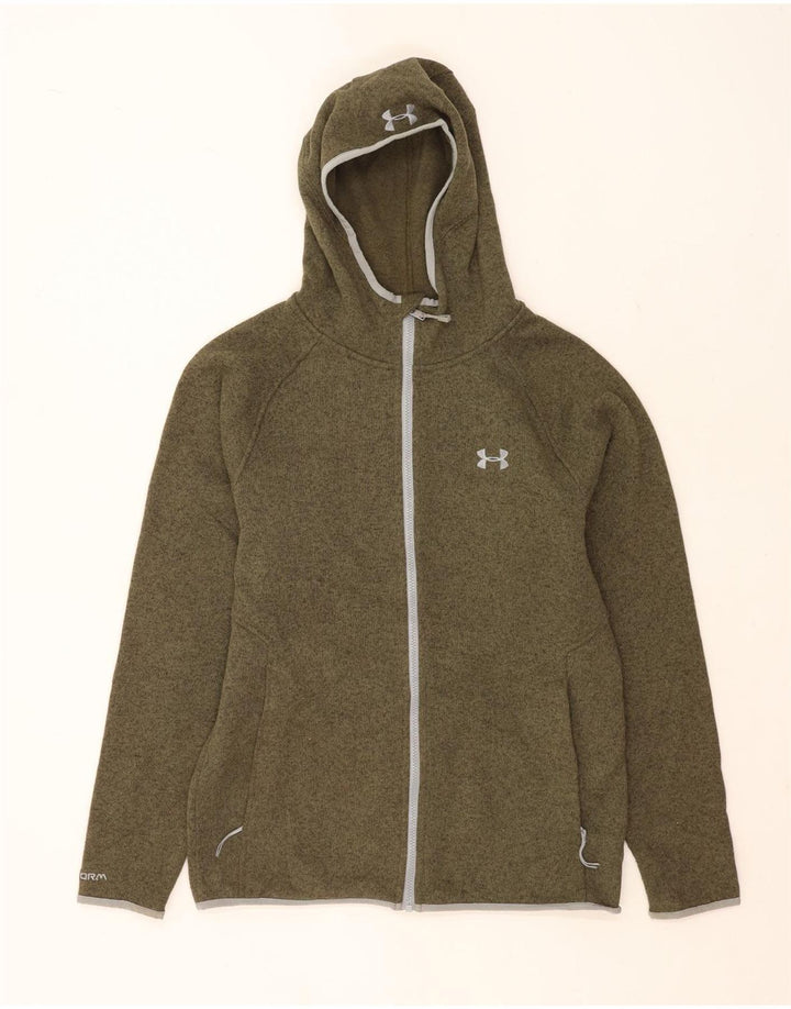 Męski sweter z kapturem i zamkiem Under Armour, duży, zielony, nakrapiany