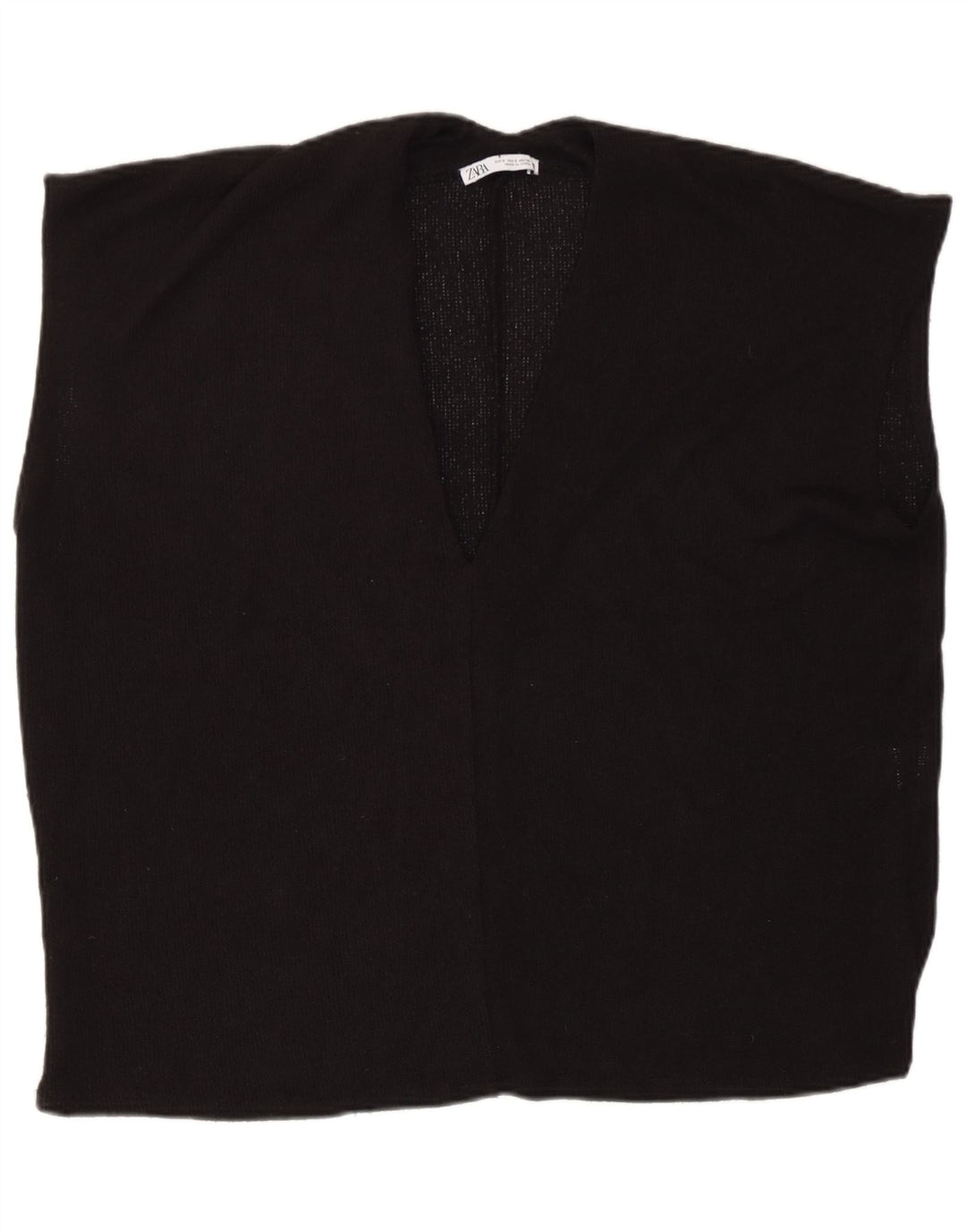 Damski podkoszulek oversize z kamizelką Zara UK 10 Small, czarna wiskoza