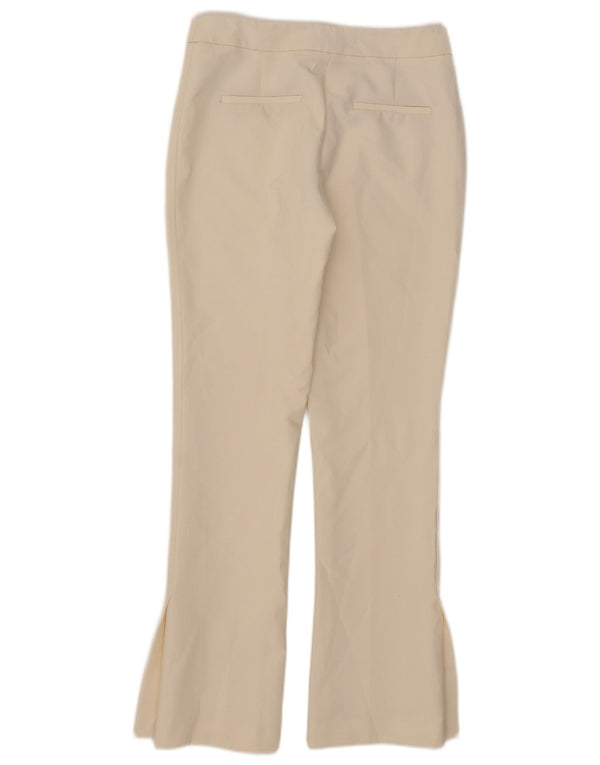 Spodnie damskie Zara Bootcut, średnie W28 L32, biały poliester