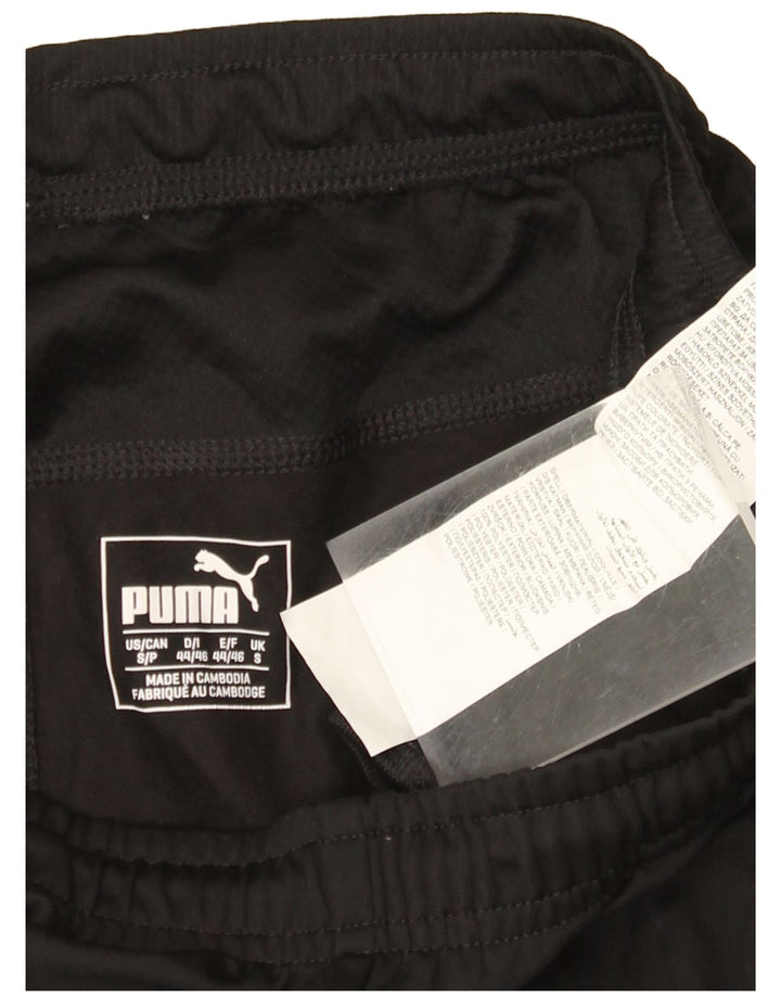 Męskie spodnie dresowe Puma z grafiką, małe, czarne, poliestrowe