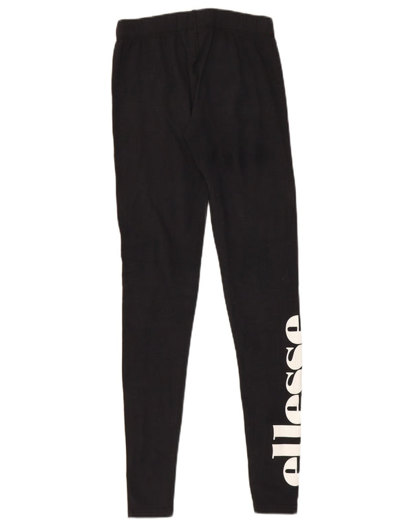 Damskie legginsy Ellesse Graphic UK 8 Small, czarne, bawełniane