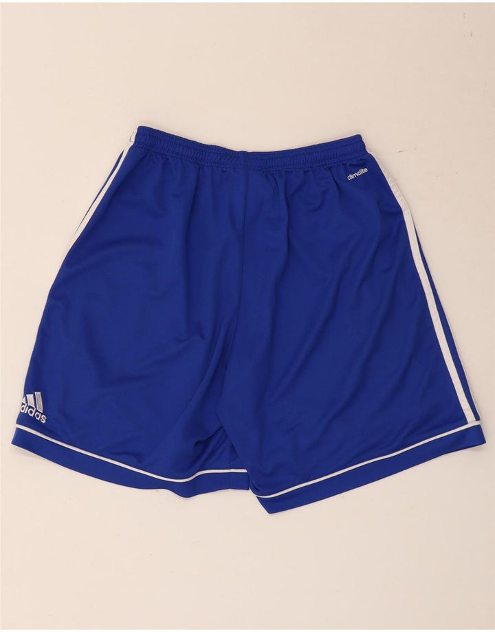 Męskie spodenki sportowe Adidas Climalite, duże, niebieskie, poliestrowe