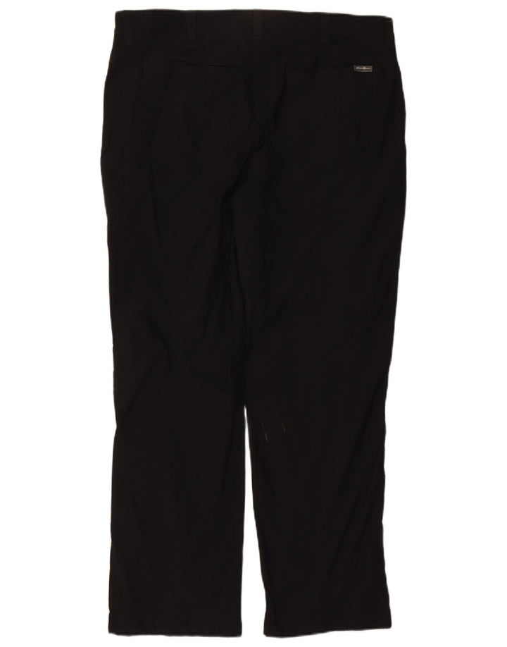 Męskie proste spodnie cargo EDDIE BAUER W38 L30 Czarny nylon