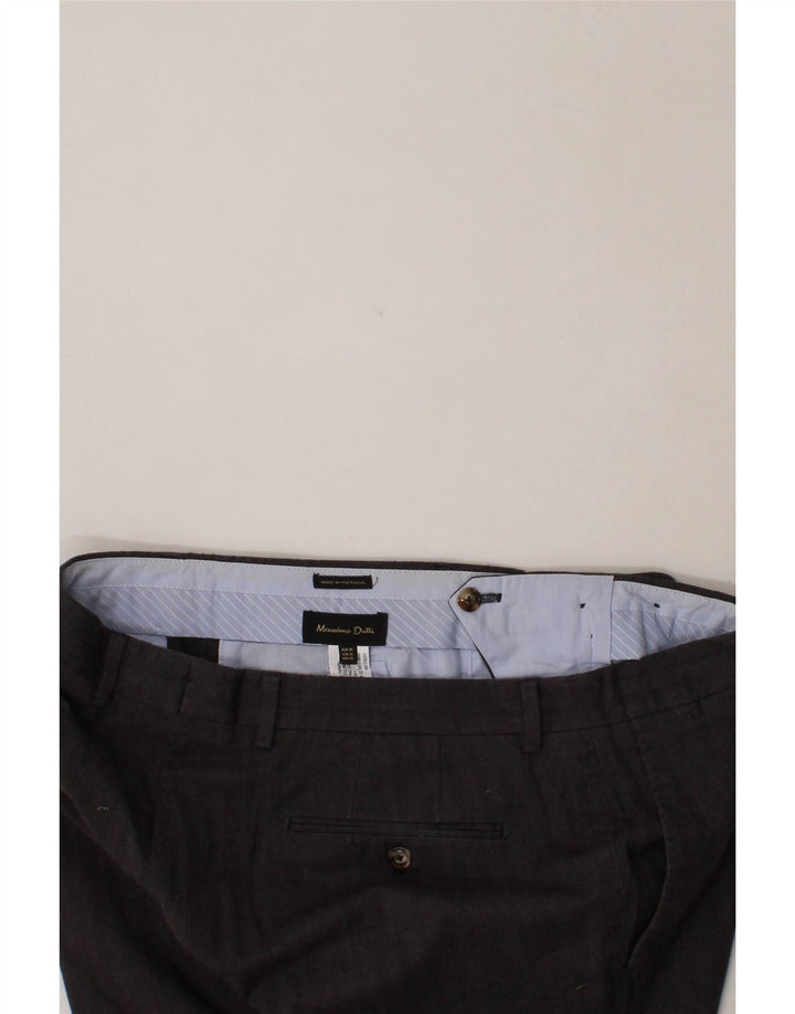 MASSIMO DUTTI Mens Slim Suit Trousers EU 46 XL W36 L30 Brown Polyester Vintage Massimo Dutti and Second-Hand Massimo Dutti from Messina Hembry 