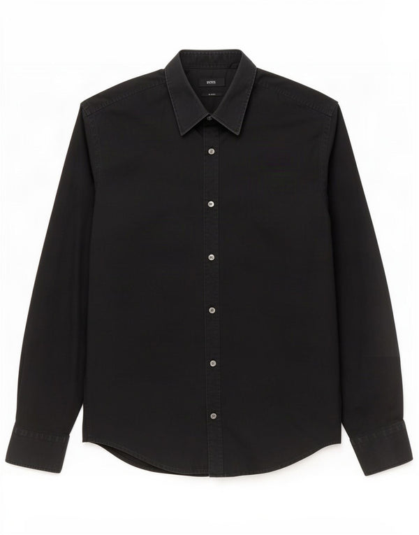 Koszula męska Hugo Boss Slim Fit, rozmiar 39 15 1/2, średnia czarna bawełna