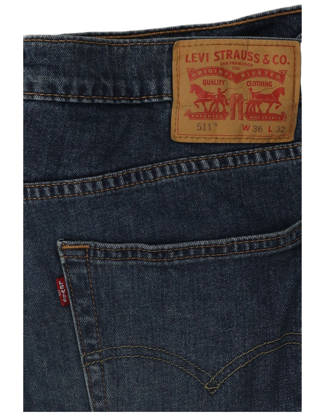 Męskie jeansy Levi's 511 Slim W36 L32 Niebieska bawełna
