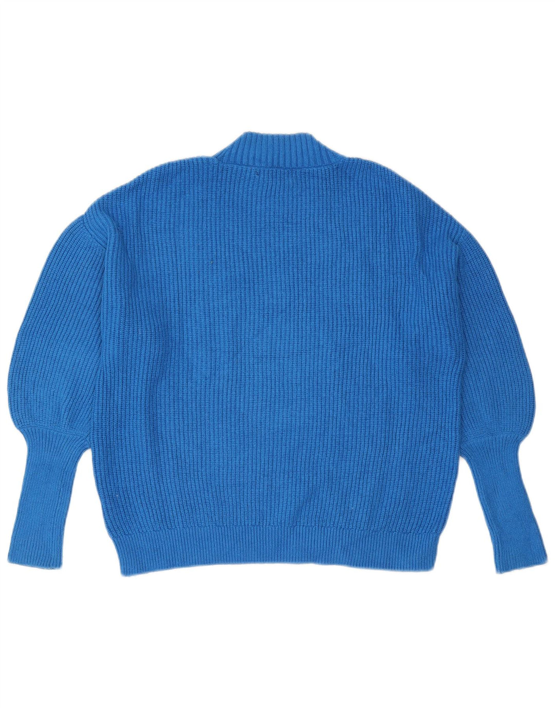Marks & Spencer Damski sweter z golfem UK 16, duży, niebieski, wiskoza
