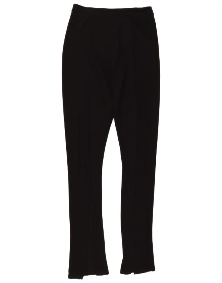 Damskie spodnie typu slim casual Zara, średnie W28 L34, czarny poliester