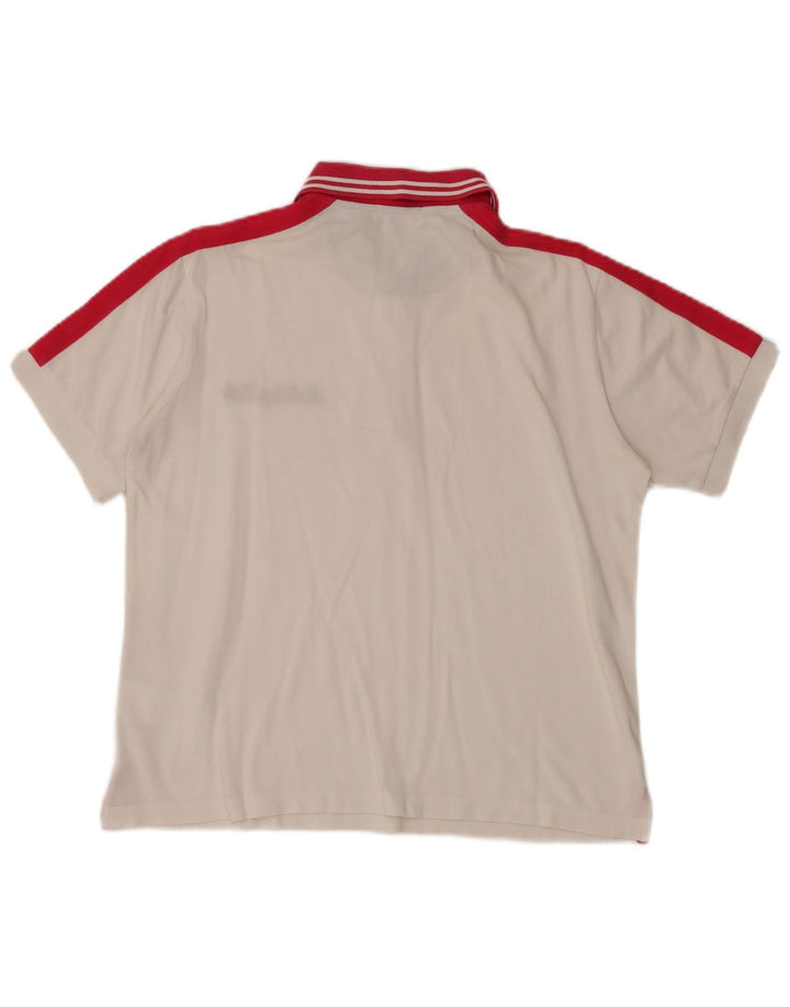 Męska koszulka polo SERGIO TACCHINI, duża, biała, bawełniana w bloki kolorów