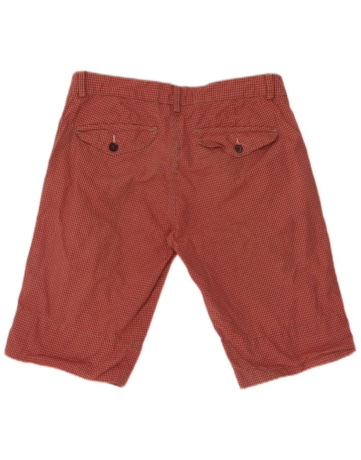 Męskie spodenki chino Zara EU 42 Large W32, bawełniana czerwona krata