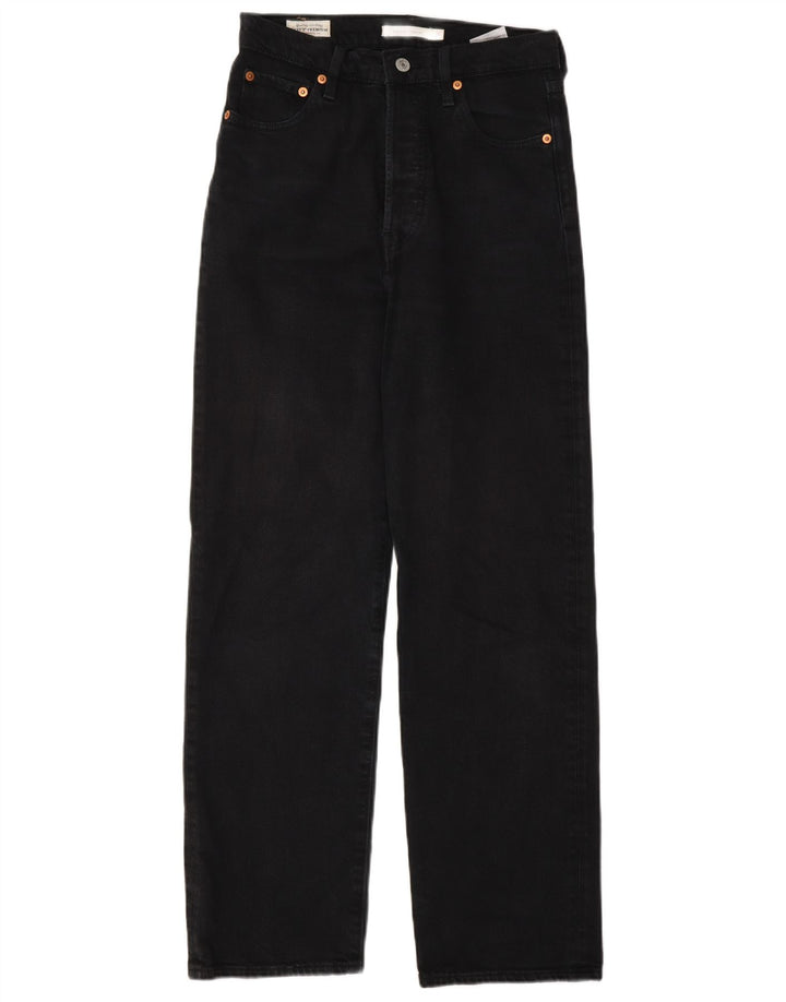 Damskie jeansy Levi's Ribcage Straight W26 L29 Szara bawełna