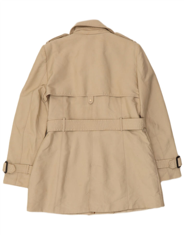 Damski dwurzędowy trencz Zara UK 18 XL, beżowy poliester