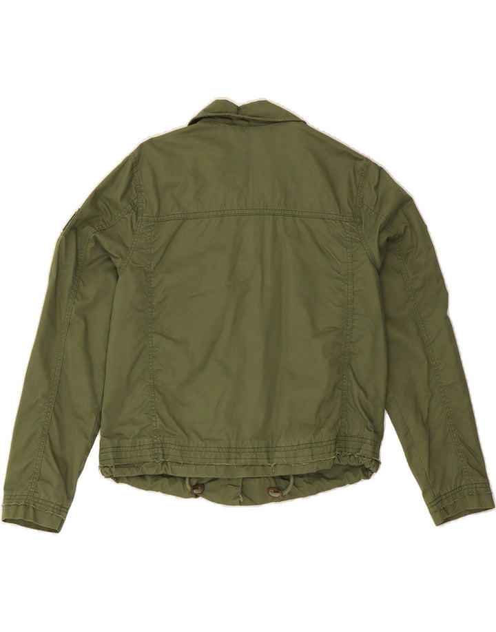 SUPERDRY Womens Military Jacket UK 12 Medium Green Vintage Superdry and Second-Hand Superdry from Messina Hembry 