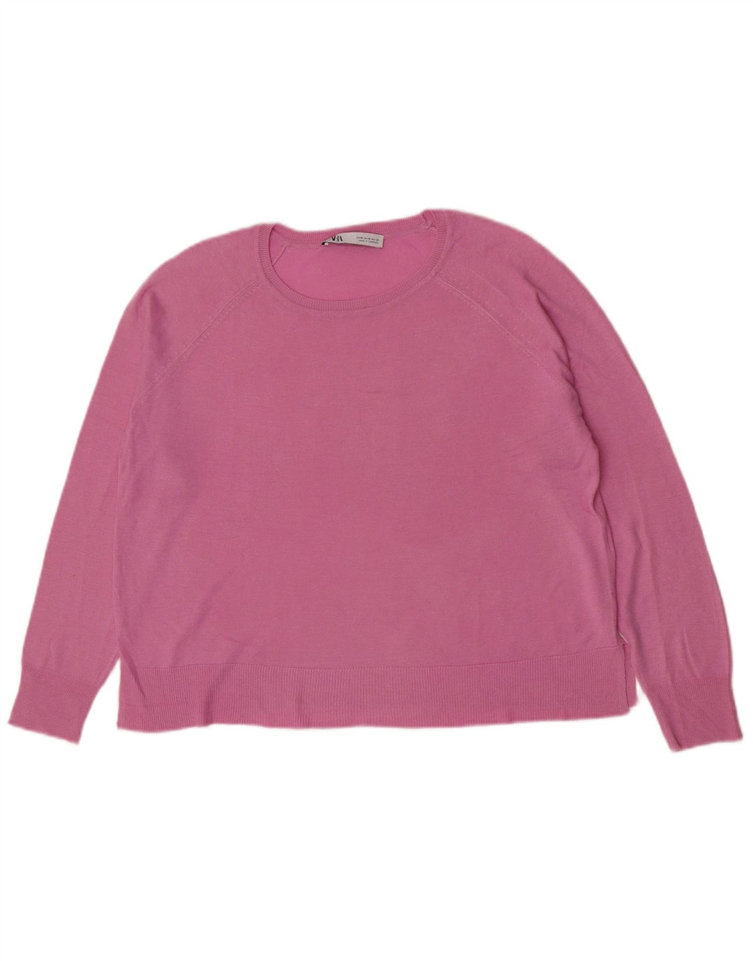 Sweter damski Zara z dekoltem w łódkę UK 14, średni róż