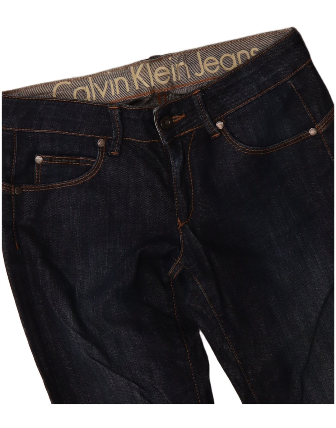 Damskie jeansy Calvin Klein Slim W30 L33 Granatowe