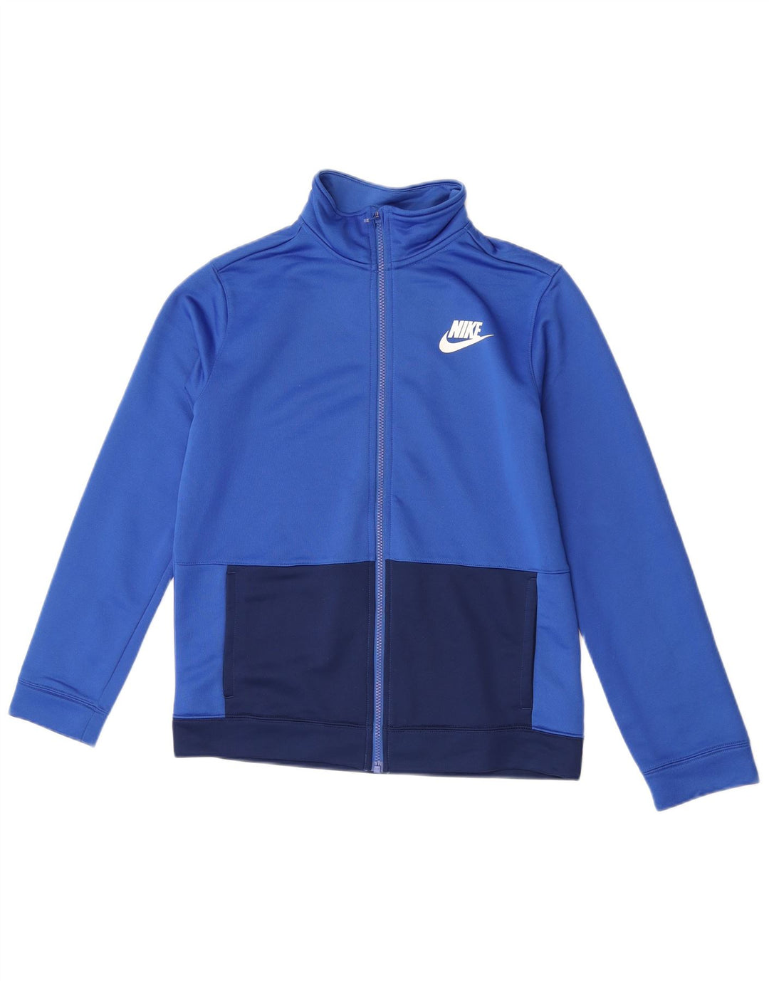Chłopięca kurtka dresowa Nike 13-14 lat XL, niebieski, poliester z blokami kolorów