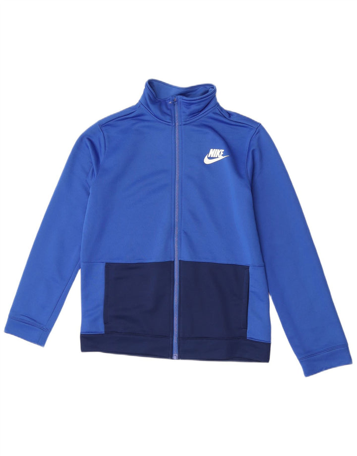 Chłopięca kurtka dresowa Nike 13-14 lat XL, niebieski, poliester z blokami kolorów