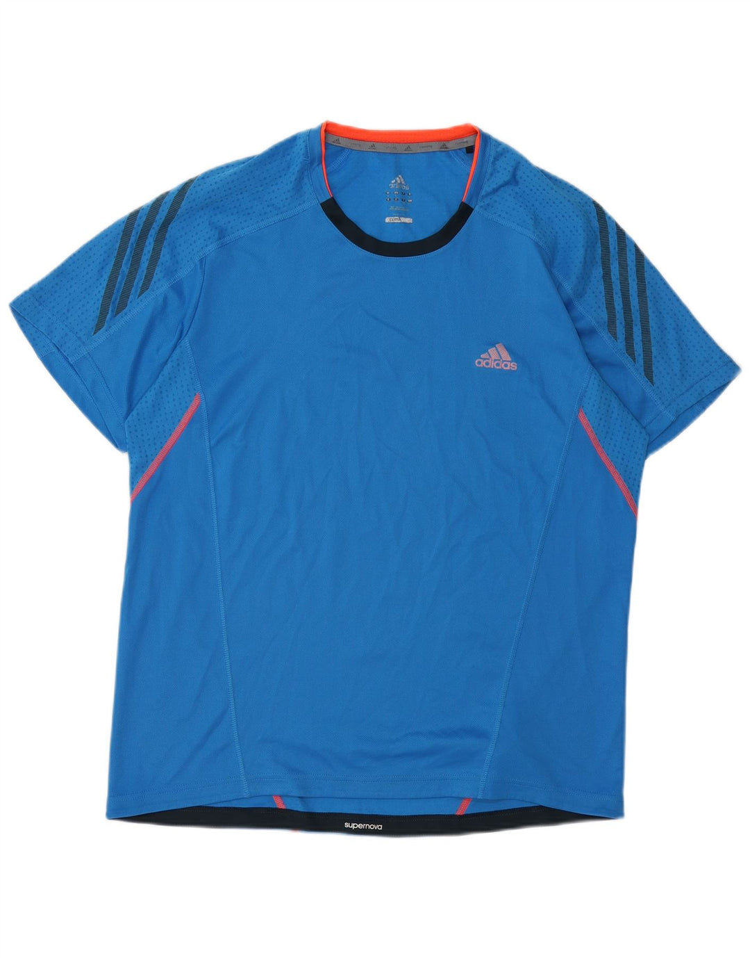 Męski T-shirt ADIDAS Climalite, duży, niebieski, poliester