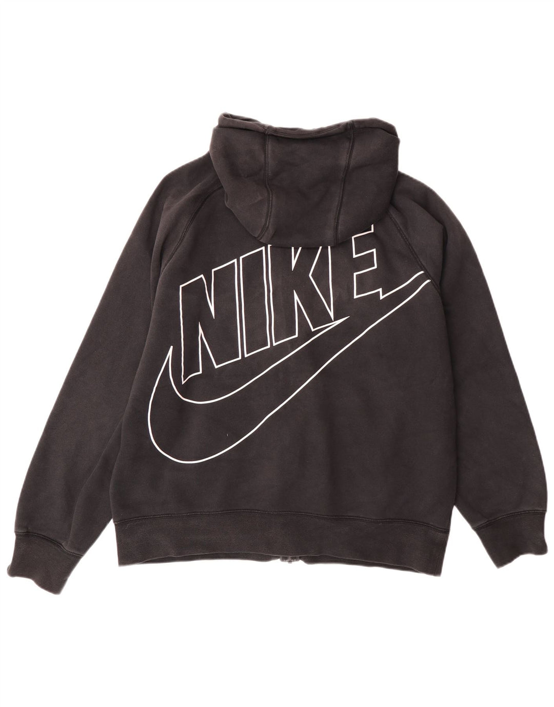 Damski sweter z kapturem Nike Oversized Graphic, UK 16, duży, czarny, bawełniany