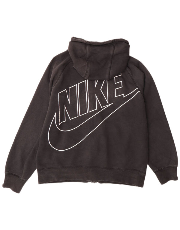 Damski sweter z kapturem Nike Oversized Graphic, UK 16, duży, czarny, bawełniany
