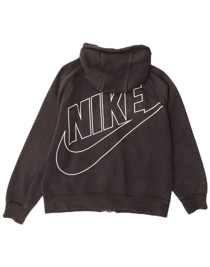 Damski sweter z kapturem Nike Oversized Graphic, UK 16, duży, czarny, bawełniany