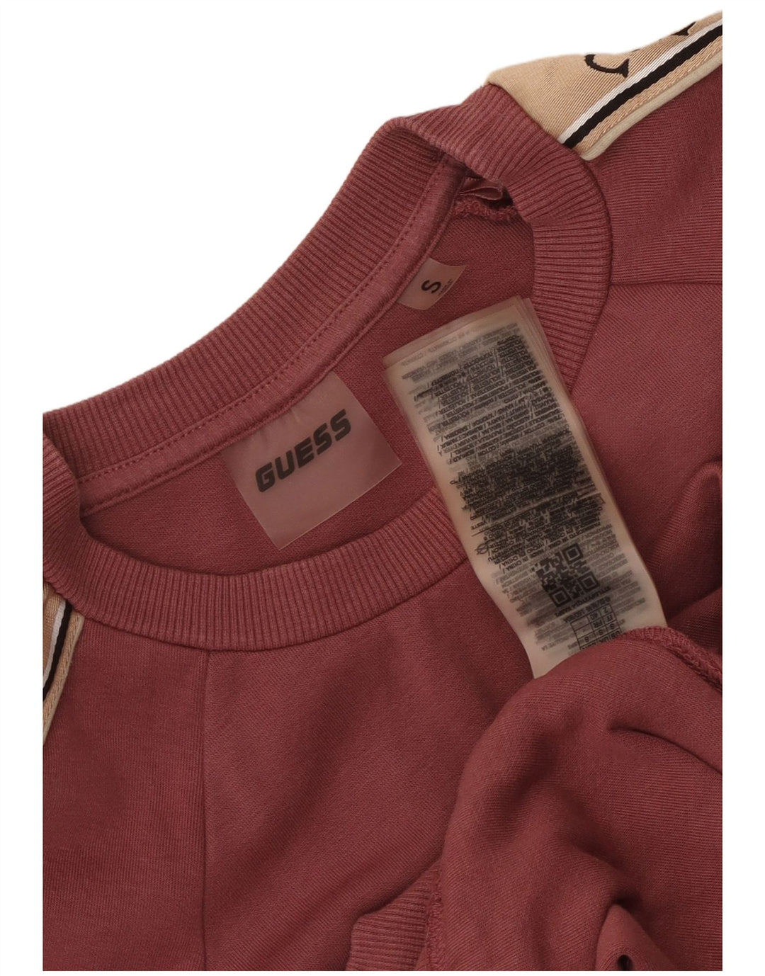 Damska bluza Guess z grafiką, UK 10, mały, różowy, z blokami kolorów