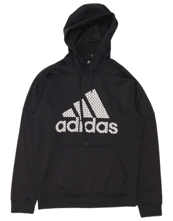 Męski sweter z kapturem ADIDAS Climawarm Graphic, średni czarny poliester