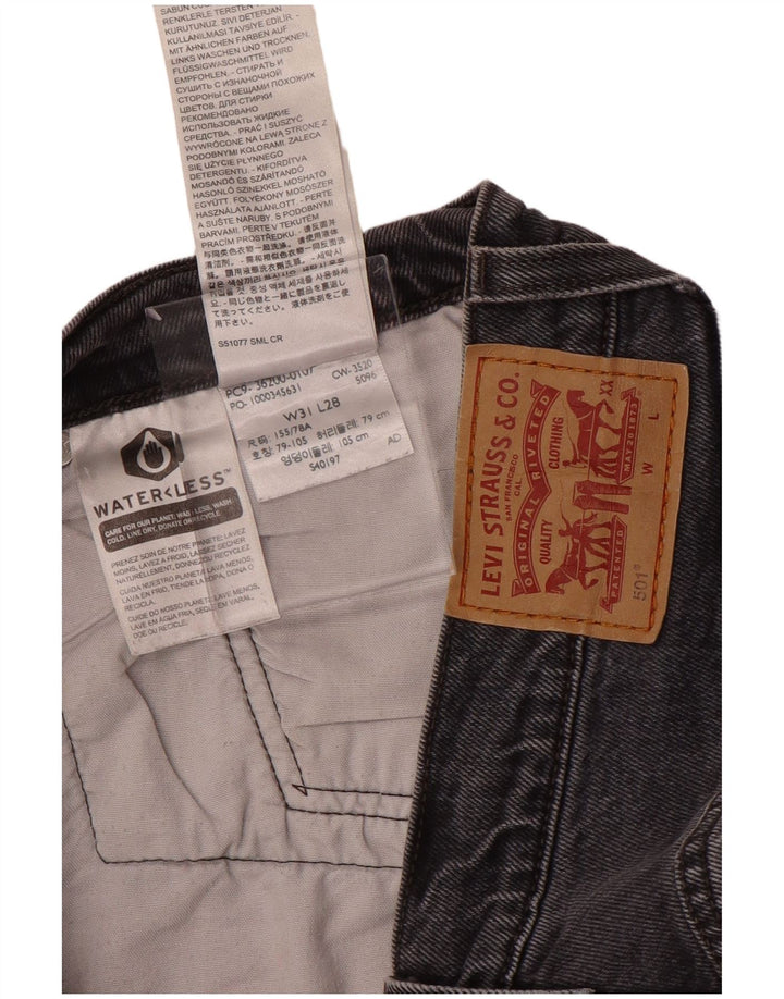 Męskie dżinsy LEVI'S 501 Straight W31 L28 Szara bawełna