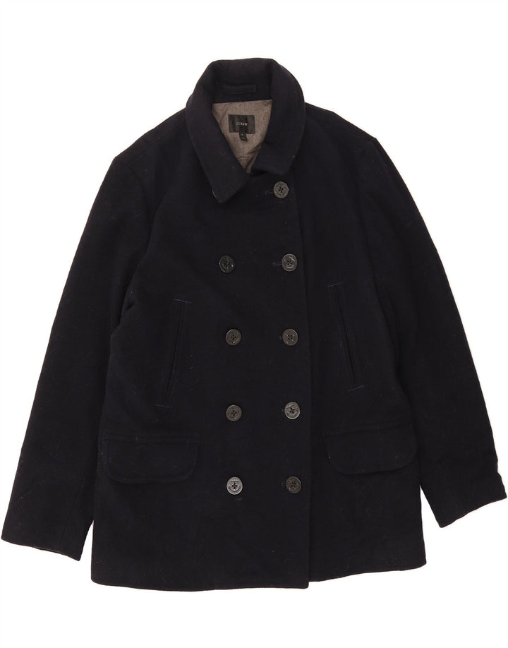 J. CREW Męski płaszcz grochowy UK 42 XL, granatowo-wełniany