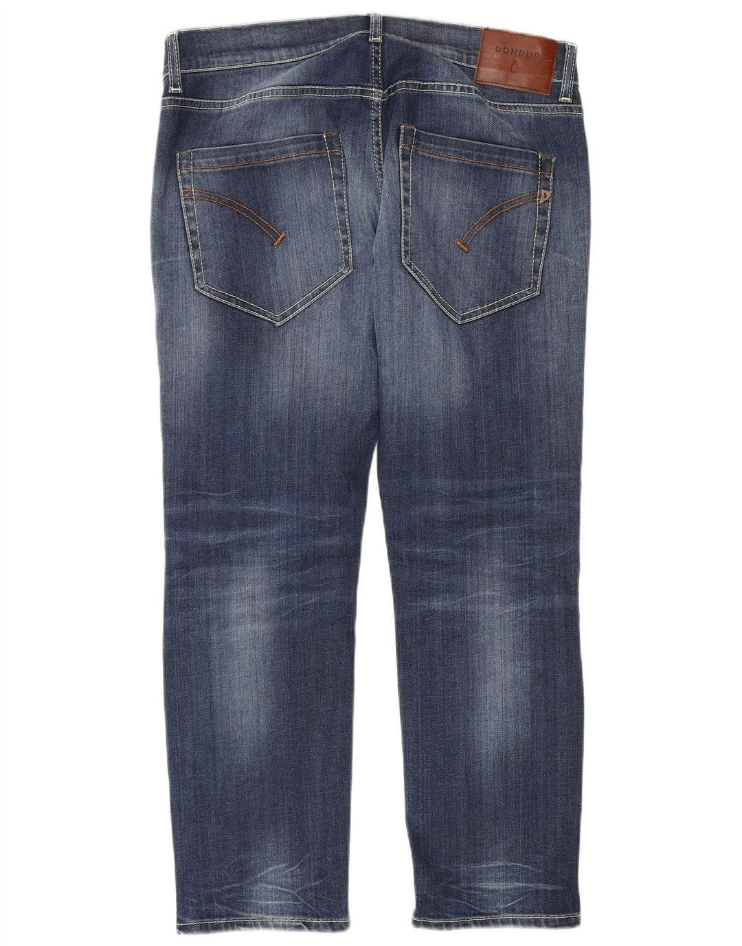 Dżinsy damskie Dondup Mid Rise, przycięte, W32 L27, niebieskie, designerskie