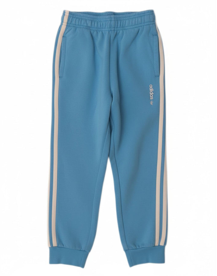 Chłopięce spodnie dresowe ADIDAS Joggers 6-7 lat, niebieska bawełna