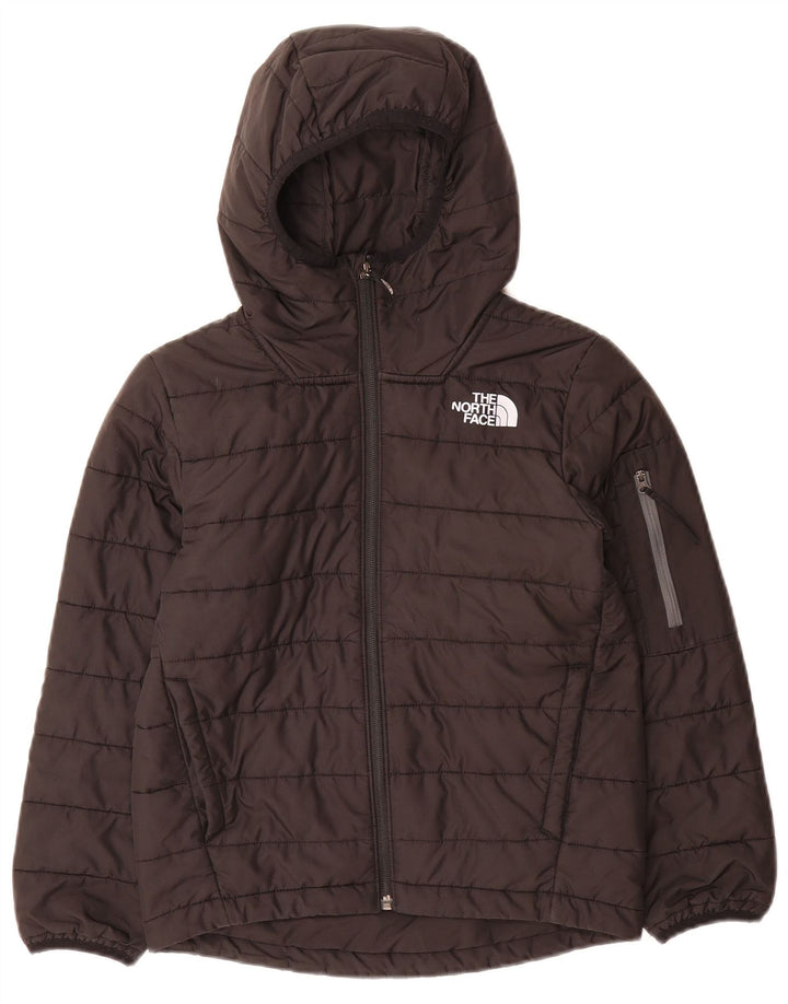Wyściełana kurtka chłopięca z kapturem The North Face 9-10 lat, średni czarny poliester