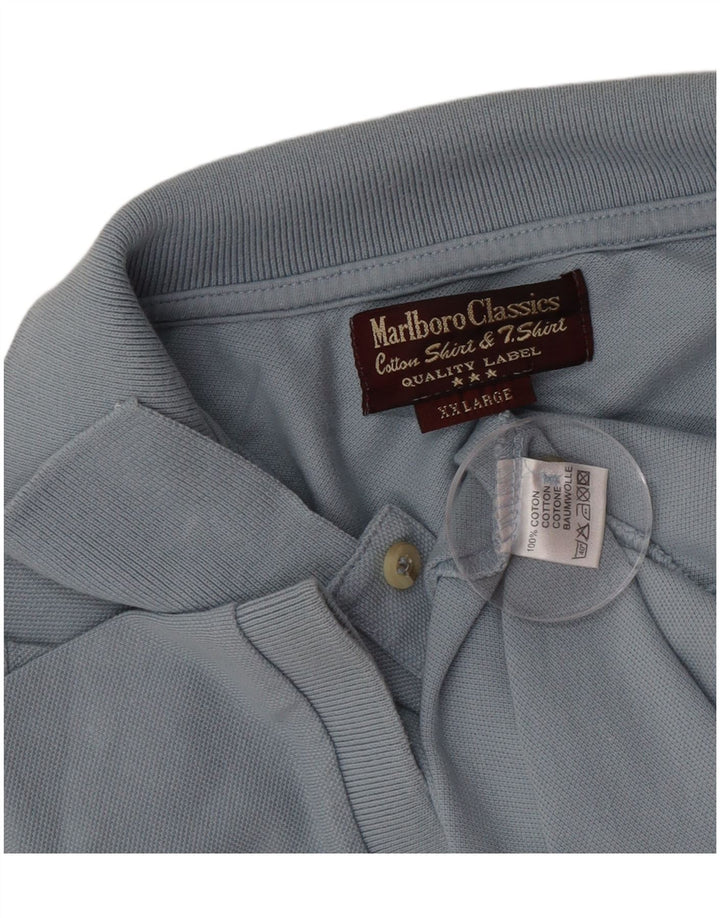 Męska koszulka polo Marlboro Classics 2XL, niebieska, bawełniana