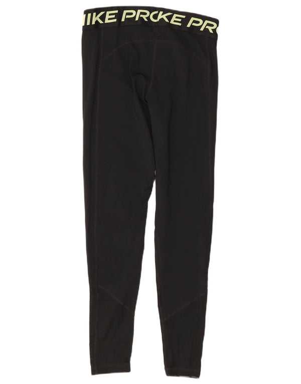 Damskie legginsy Nike Dri Fit Graphic UK 12, średni czarny poliester