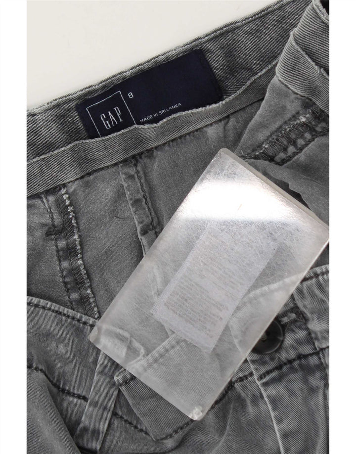 Damskie proste spodnie chino Gap US 8 Medium W30 L27 Szara bawełna