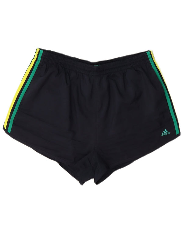 Męskie spodenki sportowe Adidas XL, granatowe, z blokami kolorów, poliestrowe