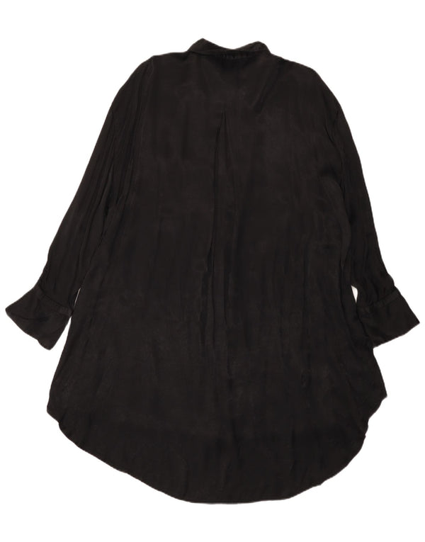 Damska oversize'owa sukienka koszulowa Zara UK 10 Small, czarna wiskoza