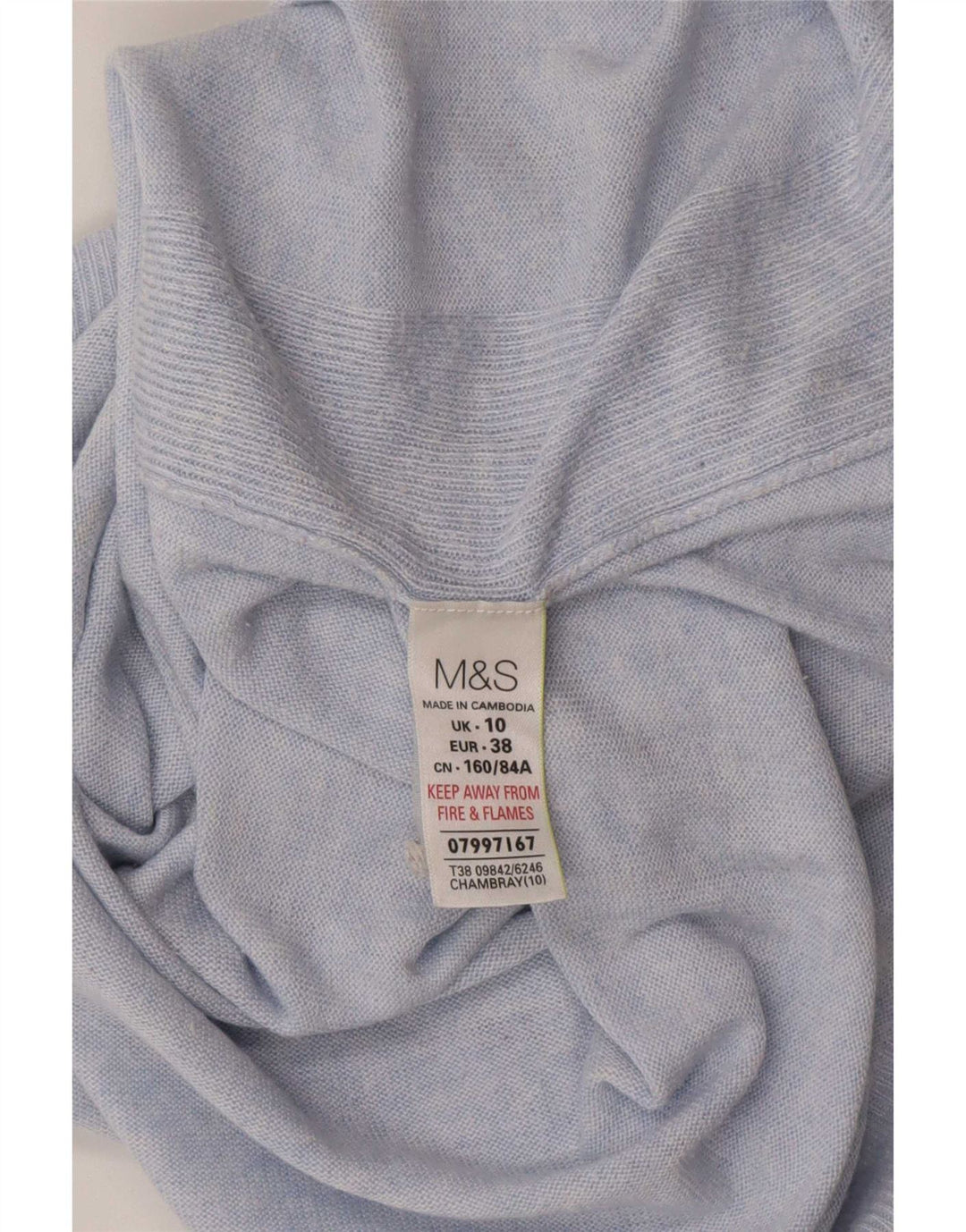 Marks & Spencer Damski sweter oversize z dekoltem w łódkę, UK 10, mały, niebieski