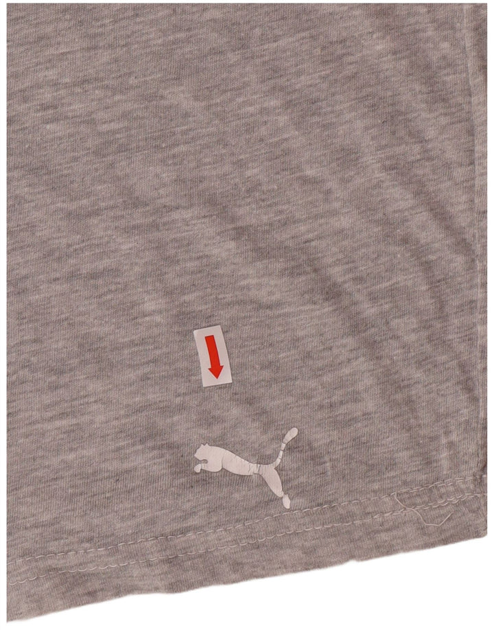 T-shirt damski PUMA Top UK 14, duży, szary, bawełniany