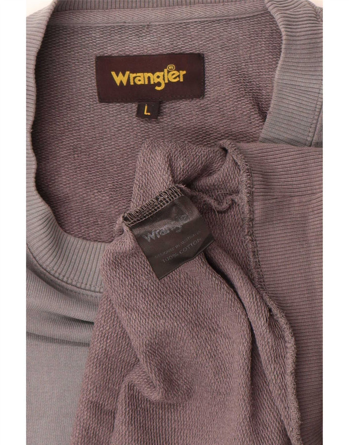 Męska bluza z grafiką Wrangler, duża, szara, bawełniana