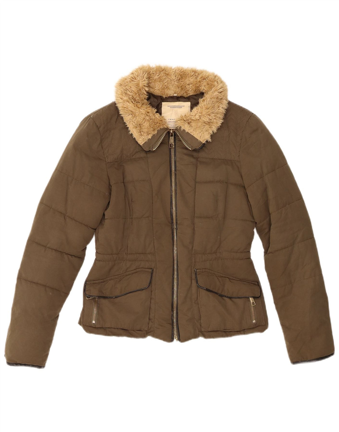 Damska ocieplana kurtka Zara UK 6 XS Khaki